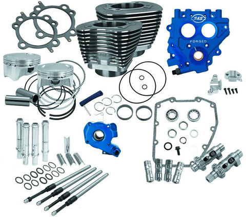 S&S Cycle 99-06 BT 100in Power Package - Wrinkle Black - 330-0664