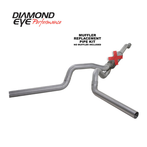 Diamond Eye KIT 4in CB MFLR RPLCMENT PIPE DUAL AL: 03-07 FORD 6.0L F250/F350 - K4340A-RP