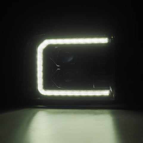 AlphaRex 05-07 Ford F250-550 PRO-Series Projector Headlights Alpha-Black - 880314