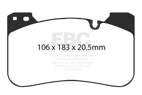 EBC 2018+ BMW M5 4.4TT (F90) Redstuff Front Brake Pads - DP32331C