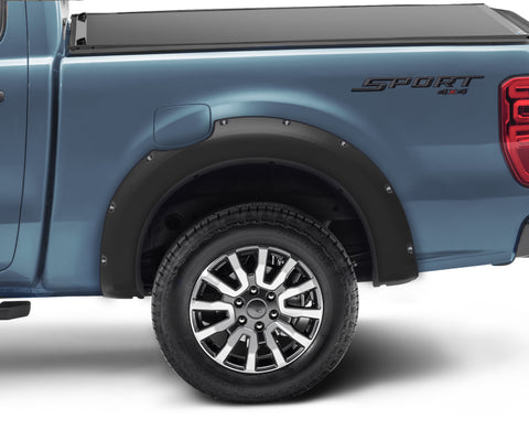 Bushwacker 2019 Ford Ranger Pocket Style Flares 2pc SuperCab 72in Bed - Black - 20122-02