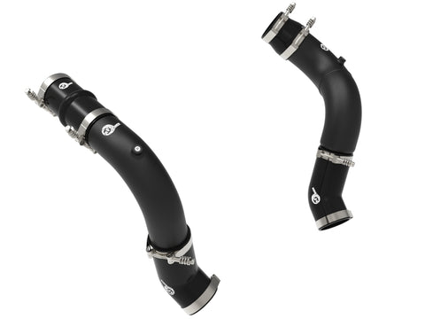 aFe BladeRunner 3in & 3-1/2in AL Hot and Cold Charge Pipe Kit Black RAM Diesel Trucks 25-26 L6-6.7L - 46-20814-B
