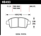 Hawk 04-07 xA/xB / 2000 MR2 Spyder D990 HPS Street Front Brake Pads - HB493F.650