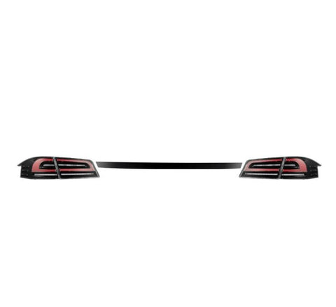 AlphaRex 12-21 Tesla Model S LUXX-Series LED Tail Lights - Black/Red (US Models Only) - 601130