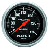Autometer 2-5/8in 60-140 Degree C Mechanical Water Temperature Sport-Comp Gauge - 3431-M
