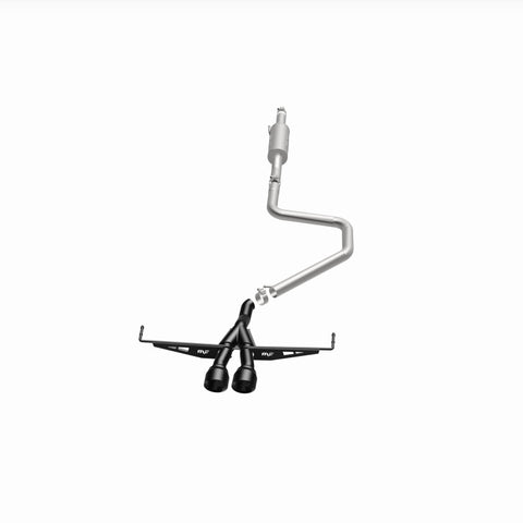 MagnaFlow 2019 Hyundai Veloster 1.6L 2.5in Center Exit Stainless Steel Cat-Back Exhaust w/Blk Tips - 19455