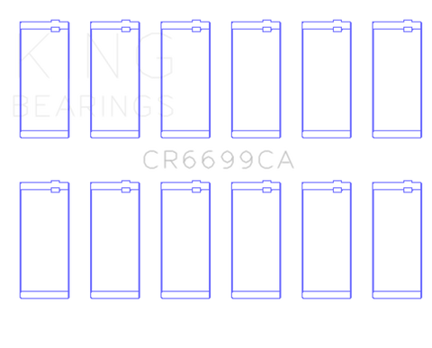 King Dodge Cummins B-Series L6 (Size Standard) Connecting Rod Bearing Set - CR6699CA