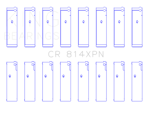 King Ford 351ci 5.8L 16V Connecting Rod Bearing Set - CR814XPN