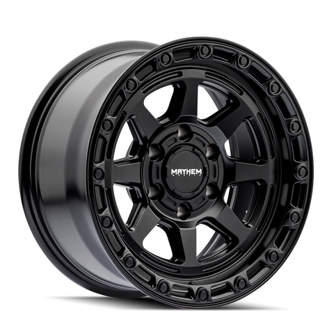Mayhem 8306 Ridgeline 17x8.5 / 6x139.7 BP / 6mm Offset / 106.1mm Hub Satin Black Wheel - 8306-7883MB6