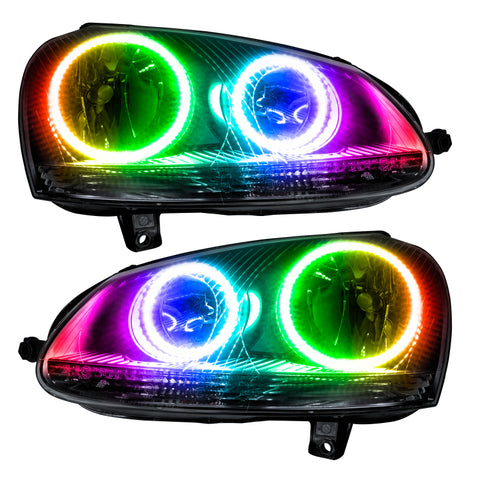 Oracle 06-10 Volkswagen Jetta SMD HL - Chrome - ColorSHIFT w/ Simple Controller - 7098-504