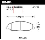 Hawk 2008-2009 Ford Mustang Bullitt 4.6 HPS 5.0 Front Brake Pads - HB484B.670