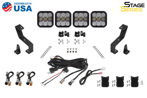 Diode Dynamics SS5 Grille CrossLink Lightbar Kit for 2019-Present Ram - Sport Yellow Combo - DD7609