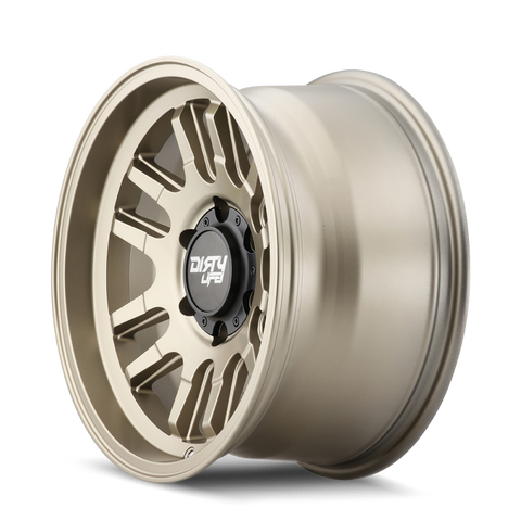 Dirty Life 9310 Canyon 17x9 / 5x127 BP / -12mm Offset / 71.5mm Hub Satin Gold Wheel - 9310-7973MGD12