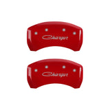 MGP 4 Caliper Covers Engraved Front & Rear Cursive/Charger Yellow finish black ch - 12181SCHSYL