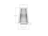 aFe POWER Universal Clamp-On Air Filter / D2 Dura-Dry Media 2-1/2in F x 5in B x 3-1/2in T x 7inH - 21-25507V