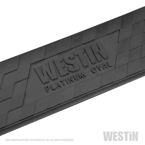 Westin 18-22 Jeep Wrangler JLU 4dr Platinum 4 Oval Nerf Step Bars - Tex. Blk - 21-4065