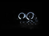 ANZO 1997.5-2003 Ford F-150 Projector Headlights w/ Halo and LED Chrome 1pc - 111032