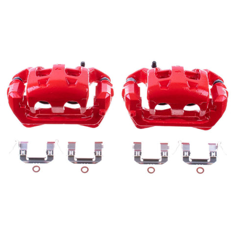 Power Stop 06-12 Infiniti FX35 Front Red Calipers w/Brackets - Pair - S3310