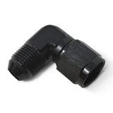 Russell Performance -6 AN 90 Degree Male AN to Female AN Fitting (Black) - 614805