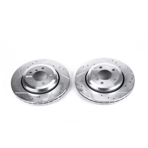 Power Stop 01-06 BMW 330Ci Rear Evolution Drilled & Slotted Rotors - Pair - EBR654XPR