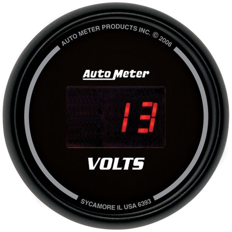 AutoMeter Gauge Kit 5 Pc. 3-3/8in. & 2-1/16in. Elec Speedo Digital Black Dial W/ Red Led - 6300