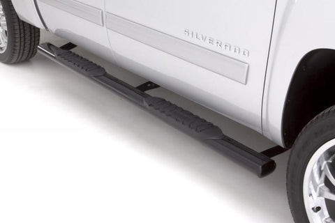 Lund 2019 Chevrolet Silverado 1500 Crew Cab 5in Oval Straight Steel Nerf Bars - Black - 24010562
