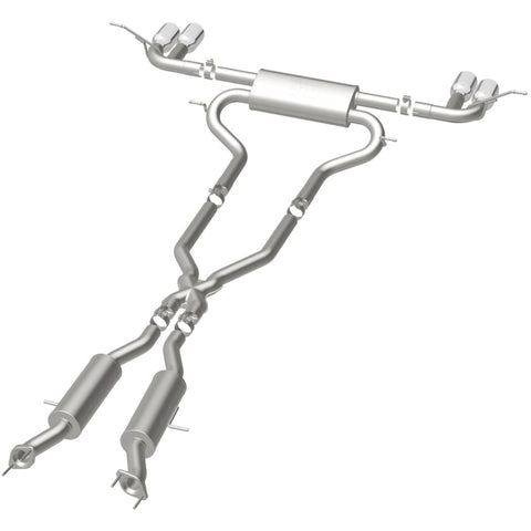 MagnaFlow Cat Back, SS, 2.5in, Quad Split Polish 4in tip 14-15 Jeep Grand Cherokee 3.6L/5.7L V6/V8 - 19193