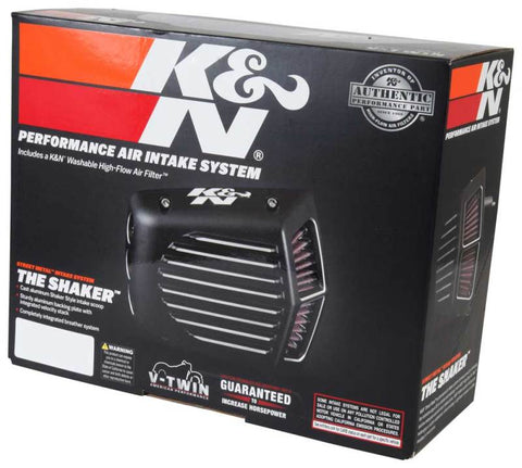 K&N Street Metal Intake System 08-16 Harley-Davidson Shaker Silver H/D Touring Models - RK-3951S