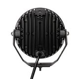 Go Rhino Xplor Blackout Series Round LED Driving Light w/DRL (Surface/Threaded Stud Mnt) 7in. - Blk - 750800711DRS