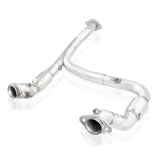 Stainless Works 15-18 F-150 3.5L Downpipe 3in High-Flow Cats Y-Pipe Factory Connection - FT16ECODPCAT