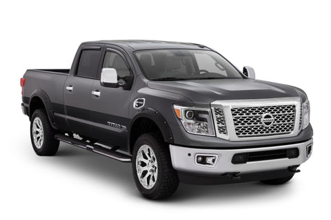 Bushwacker 04-15 Nissan Titan Pocket Style Flares 4pc 67.1/78.9/84/96in - Black - 70908-02