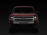 Raxiom 07-13 Silverado 1500 Super White LED Halo Projector Headlights- Black Housing (Clear Lens) - S112717