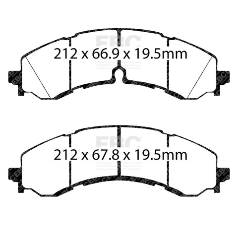 EBC 2019+ Chevrolet Silverado 2500 (2WD) Greenstuff Front Brake Pads - DP63126