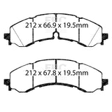 EBC 2019+ Chevrolet Silverado 2500/3500 (2WD/4WD) Extra Duty Front Brake Pads - ED93126