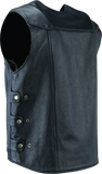 River Road Plains Leather Vest Black - Small - 094405