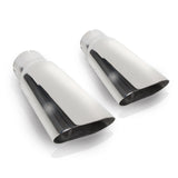 Stainless Works Flat Oval Exhaust Tips 2.5in Inlet (priced per pair) - 7090250