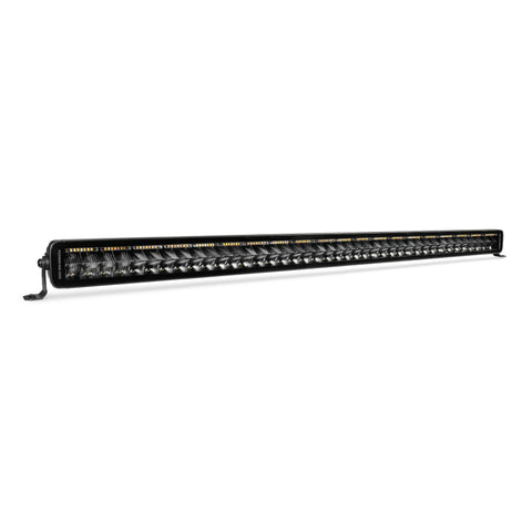 Go Rhino Xplor Blackout Combo Series Dbl Row LED Light Bar w/Amber (Side/Track Mount) 40in. - Blk - 754004012CDS