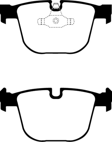 EBC 10-14 BMW X5 4.4 Twin Turbo (50) Greenstuff Rear Brake Pads - DP61451
