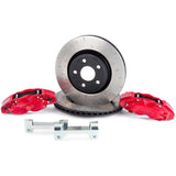 Alcon 07+ Jeep JK 350x32mm Rotors 4-Piston Red Calipers Front Brake Upgrade Kit - BKF5459AX02