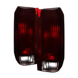 xTune Ford Bronco F150 F250 F350 F450 92-96 OE Style Tail Lights Red Smoked ALT-JH-FB92-OE-RSM - 9030567