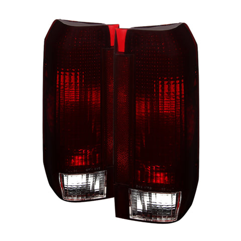 xTune Ford Bronco F150 F250 F350 F450 92-96 OE Style Tail Lights Red Smoked ALT-JH-FB92-OE-RSM - 9030567