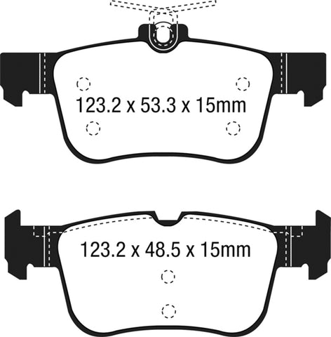 EBC 2021+ Ford Bronco Sport 1.5T Greenstuff Rear Brake Pads - DP63047