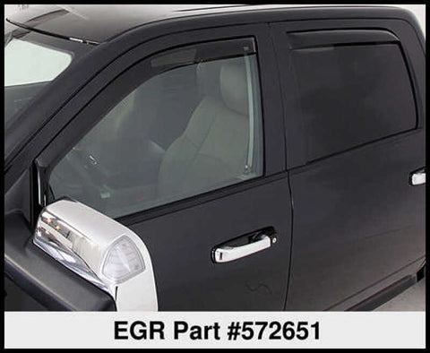 EGR 09+ Dodge Ram Pickup Quad Cab In-Channel Window Visors - Set of 4 (572651) - 572651