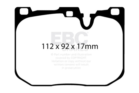 EBC 14-18 BMW M3 3.0 Twin Turbo (F80) Redstuff Front Brake Pads - DP32130C