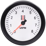 Autometer Stack Sport 88mm 0-8K RPM Tachometer - White - ST100-08W