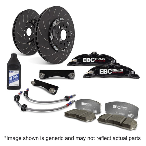 EBC Racing 92-00 BMW M3 (E36) w/Meyle Control Arms Black Apollo-4 Calipers 330mm Rotors Front BBK - BBK003BLK-3