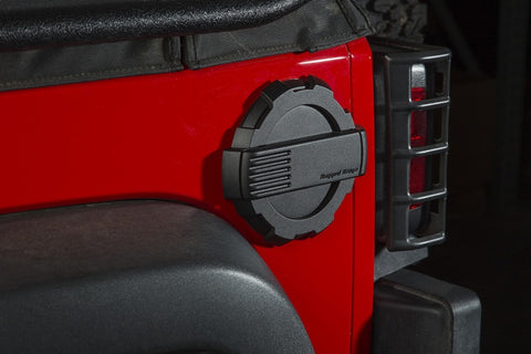 Rugged Ridge Elite Fuel Door Non-Lock Black 07-18 Jeep Wrangler JK - 11425.12