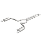 MagnaFlow Cat Back, SS, 3in, Street, Dual Split Polished 4.5in Tips 2015 Ford Mustang GT V8 5.0L - 19100