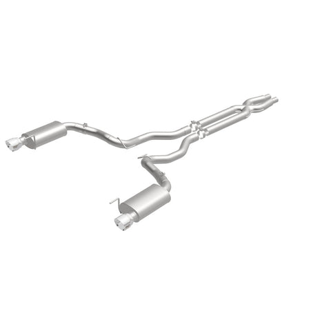 MagnaFlow Cat Back, SS, 3in, Street, Dual Split Polished 4.5in Tips 2015 Ford Mustang GT V8 5.0L - 19100