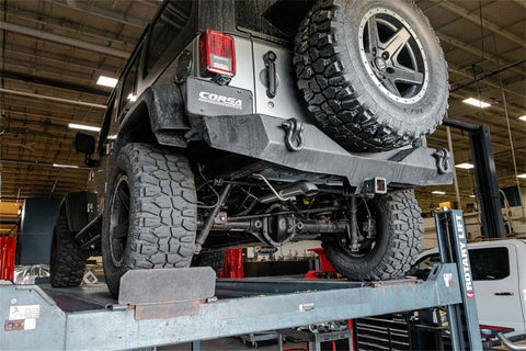 Corsa 12-18 Jeep Wrangler JKU 3.6L Sport 2.75in Cat-Back Exhaust w/ Turn Down Tip - 21121